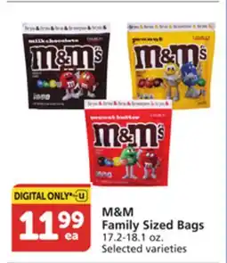 Vons M&M Family Sized Bags offer
