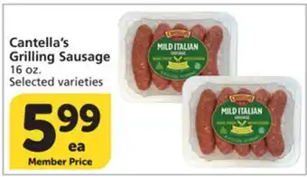 Vons Cantella's Grilling Sausage offer