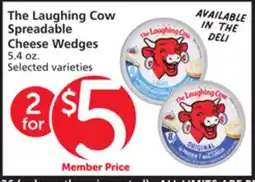 Vons The Laughing Cow Spreadable Cheese Wedges offer