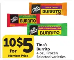 Vons Tina's Burrito offer