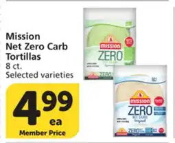 Vons Mission Net Zero Carb Tortillas offer
