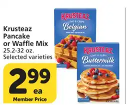 Vons Krusteaz Pancake or Waffle Mix offer