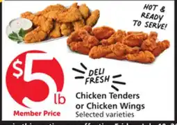 Vons Chicken Tenders or Chicken Wings offer