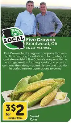 Vons Sweet Corn offer
