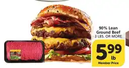 Vons 90% Lean Ground Beef offer