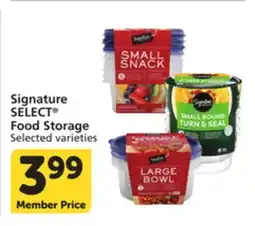 Vons Signature SELECT Food Storage offer