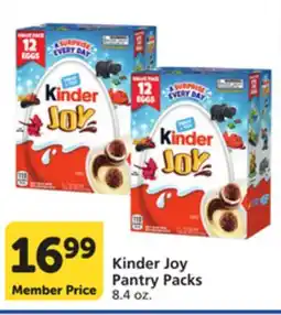 Vons Kinder Joy Pantry Packs offer