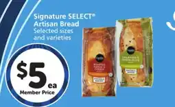 Vons Signature SELECT Artisan Bread offer