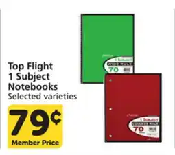 Vons Top Flight 1 Subject Notebooks offer
