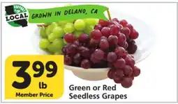 Vons Green or Red Seedless Grapes offer