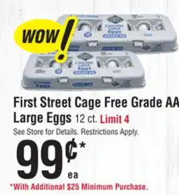 Smart & Final First Street Cage Free Grade AA Large Eggs offer