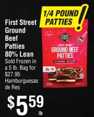 Smart & Final First Street Ground Beef Patties offer