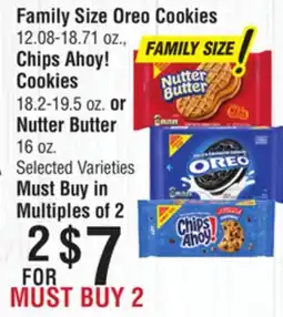 Smart & Final Family Size Oreo Cookies, Chips Ahoy! Cookies or Nutter Butter offer