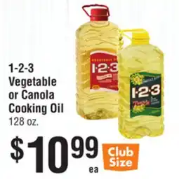 Smart & Final 1-2-3 Vegetable or Canola Cooking Oil offer