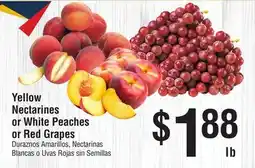 Smart & Final Yellow Nectarines or White Peaches or Red Grapes offer