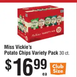 Smart & Final Miss Vickie's Potato Chips Variety Pack offer