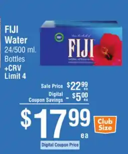 Smart & Final FIJI Water offer