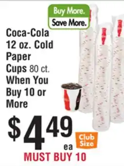 Smart & Final Coca-Cola 12 oz. Cold Paper Cups offer