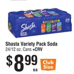 Smart & Final Shasta Variety Pack Soda offer