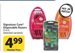 Albertsons Signature Car Disposable Razors offer