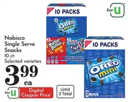 Pavilions Nabisco Single Serve Snacks offer