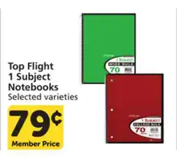 Pavilions Top Flight 1 Subject Notebooks offer