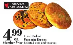 Pavilions Fresh Baked Focaccia Breads offer