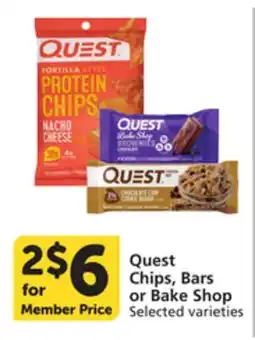 Pavilions Quest Chips, Bars or Bake Shop offer