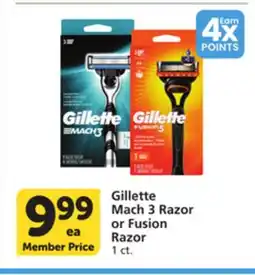 Pavilions Gillette Mach 3 Razor or Fusion Razor offer