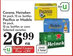 Pavilions Corona, Heineken, Pacifico or Modelo offer
