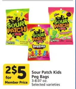 Pavilions Sour Patch Kids Peg Bags offer