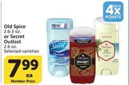 Pavilions Old Spice 2.6-3 oz. or Secret Outlast 2.6 oz offer