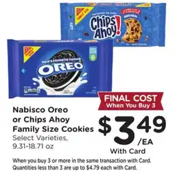 Ralphs Nabisco Oreo or Chips Ahoy Family Size Cookies offer