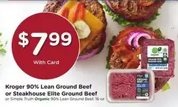 Ralphs Kroger 90% Lean Ground Beef or Steakhouse Elite Ground Beef offer