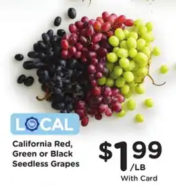 Ralphs California Red, Green or Black Seedless Grapes offer
