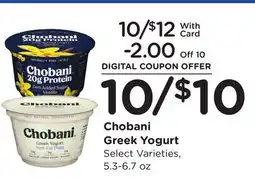 Ralphs Chobani Greek Yogurt offer