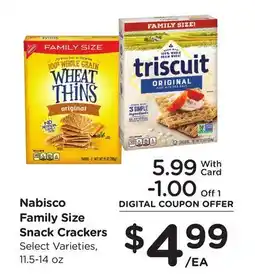 Ralphs Nabisco Family Size Snack Crackers offer