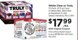 Ralphs White Claw or Truly offer