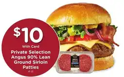 Ralphs Private Selection Angus 90% Lean Ground Sirloin Patties offer