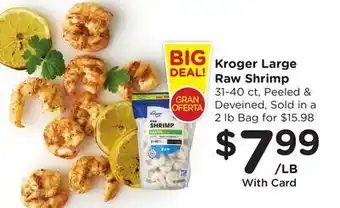 Ralphs Kroger Large Raw Shrimp offer