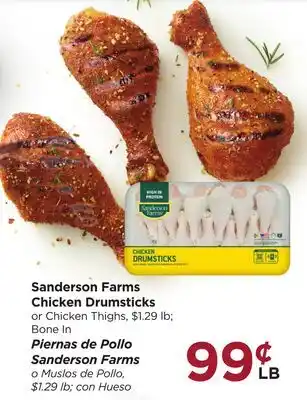 Food 4 Less Sanderson Farms Chicken Drumsticks offer