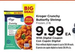 Food 4 Less Kroger Crunchy Butterfly Shrimp offer