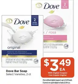 Food 4 Less Dove Bar Soap offer