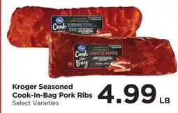 Food 4 Less Kroger Seasoned Cook-In-Bag Pork Ribs offer