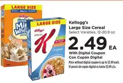 Food 4 Less Kellogg's Large Size Cereal offer