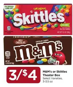 Food 4 Less M&M's or Skittles Theater Box offer