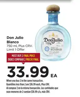 Food 4 Less Don Julio Blanco offer