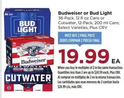 Food 4 Less Budweiser or Bud Light offer
