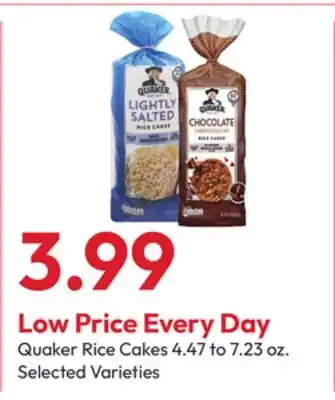 Stater Bros Quaker Rice Cakes offer
