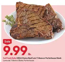 Stater Bros USDA Choice Beef Loin T-Bone or Porterhouse Steak offer